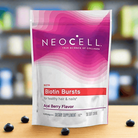 NeoCell Biotin Bursts, Acai Berry Flavor 10000 mcg 30 Soft Chewable - Vitamins House