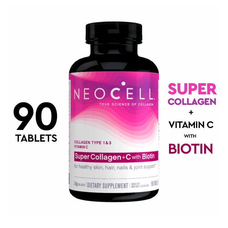 NeoCell Super Collagen + C with Biotin 90 Tablets - Vitamins House