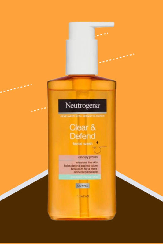 Neutrogena Clear & Defend Facial Wash For Spot - Prone Skin Oil Free 200Ml - Vitamins House