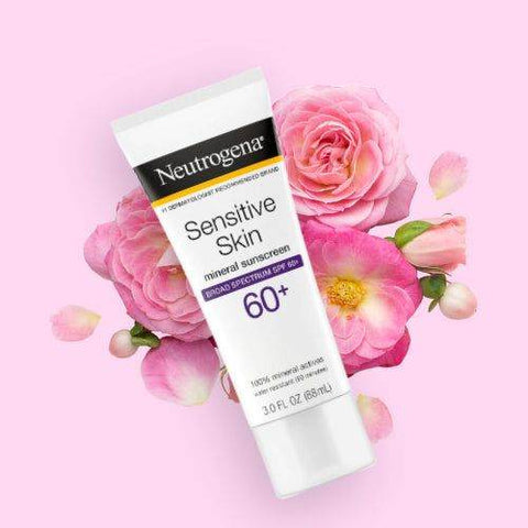 Neutrogena Sensitive Skin Mineral Sunscreen Broad Spectrum Spf 60+ 88Ml - Vitamins House