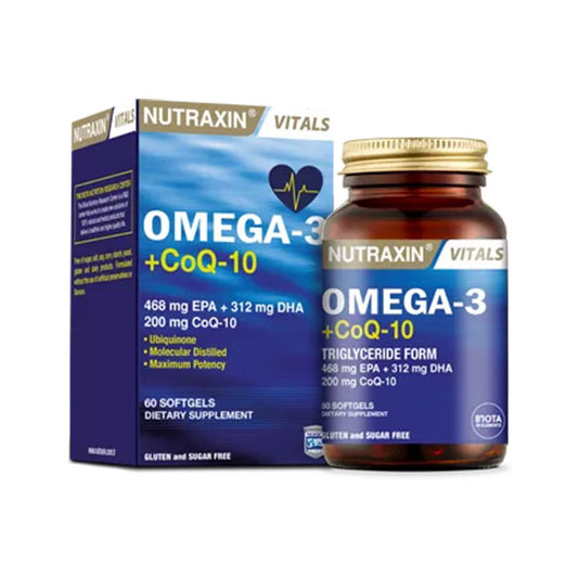 Nutraxin Omega 3 + Coq10 60 Softgels