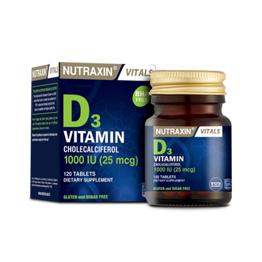 Nutraxin Vitamin D3 1000IU 120 Tablets