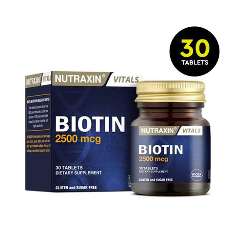 Nutraxin Biotin 2500mcg 30 CT - Vitamins House