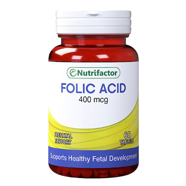Nutrifactor Folic Acid 400mcg, 60 Ct