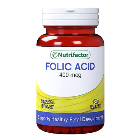 Nutrifactor Folic Acid 400mcg, 60 Ct