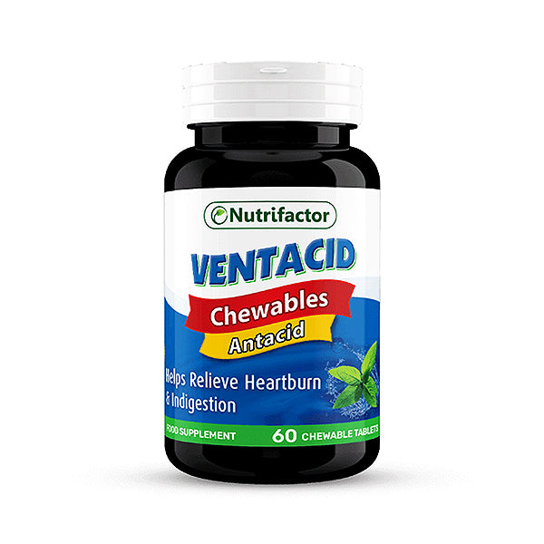 Nutrifactor Ventacid Chewables Antacid Tablets, 60 Ct