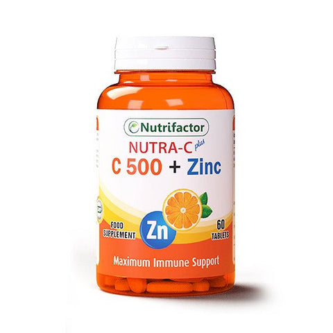 Nutrifactor Nutra-C 500mg Plus Zinc, 60 Ct - Vitamins House