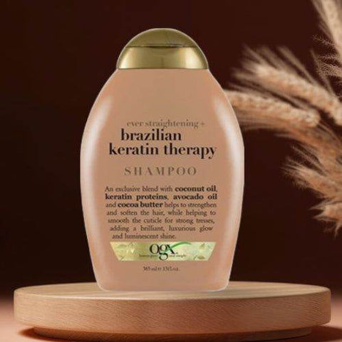 Ogx Ever Straightening Plus Brazilian Keratin Smooth Shampoo 385Ml - Vitamins House