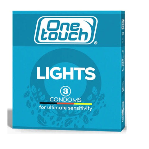 One Touch Lights Condoms 3Ct