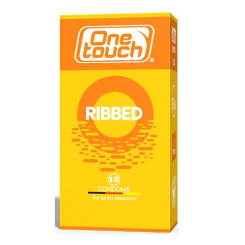 One Touch Ribbed Condoms 12Ct