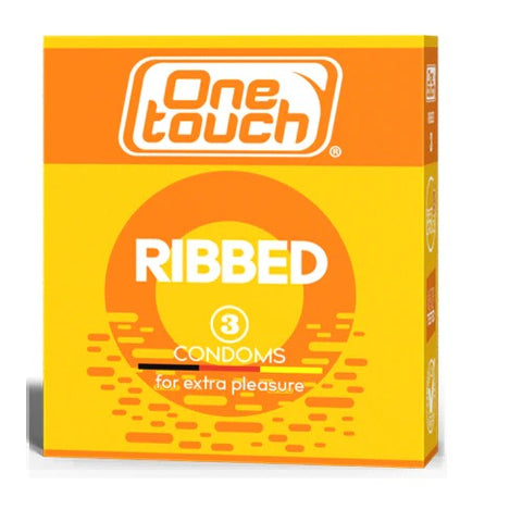 One Touch Ribbed Condoms 3Ct
