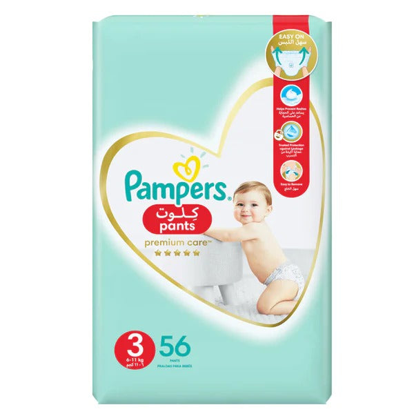 Pampers Premium Care Pants Size 3, 56 Ct