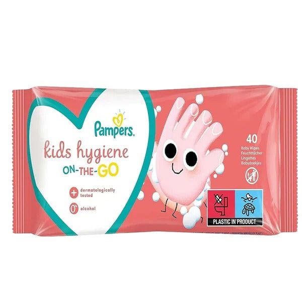 Pampers Kids Hygiene On-The-Go Baby Wipes, 40 Ct - Vitamins House