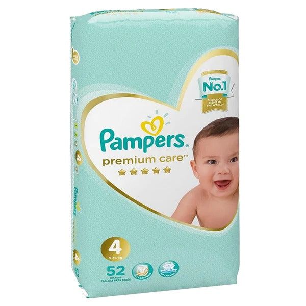 Pampers Premium Care Diapers Size 4, 52 Ct - Vitamins House