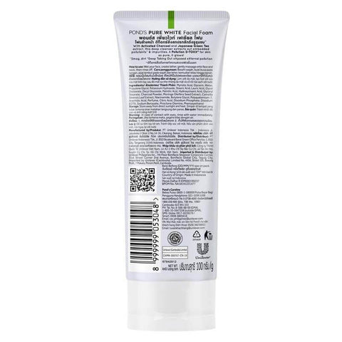 Pond's Pure Bright Pollution D-Toxx Facial Foam, 100g - Vitamins House