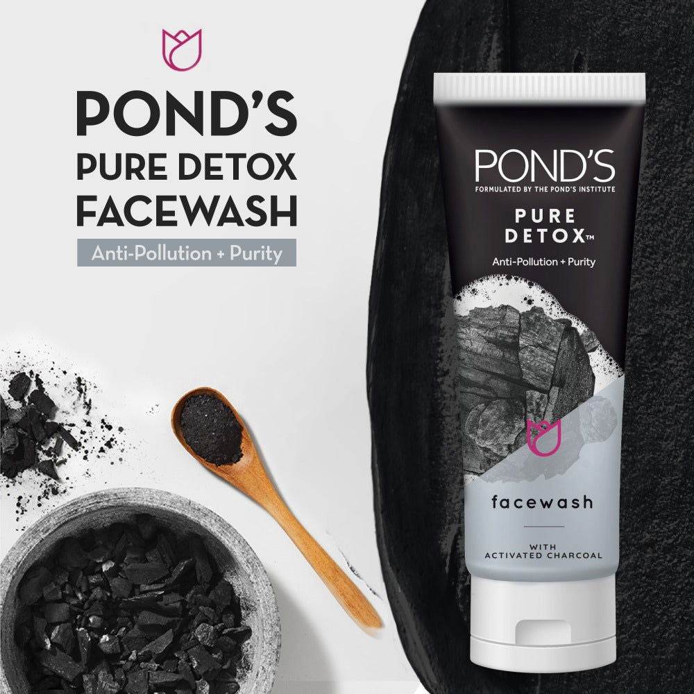Pond's Pure Detox Face Wash, 100g - Vitamins House