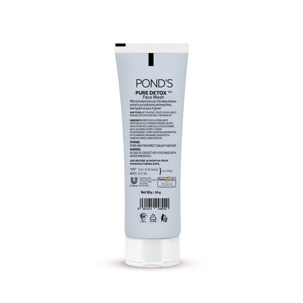 Pond's Pure Detox Face Wash, 100g - Vitamins House
