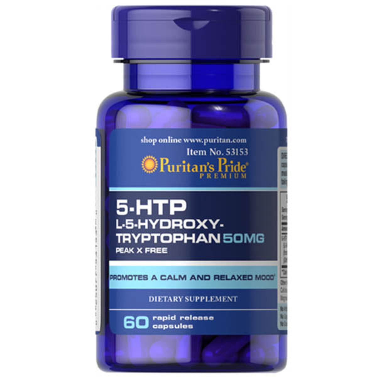 Puritan's Pride 5-HTP 50mg, 60 Ct - Vitamins House