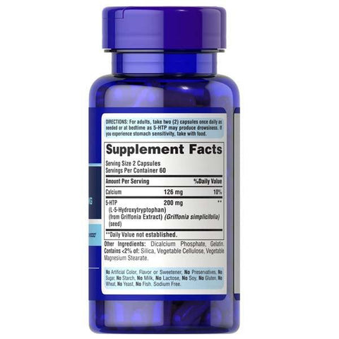 Puritan's Pride 5 HTP L.5.Hydroxy Tryptophan 100mg 120 Capsules - Vitamins House