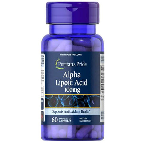 Puritan's Pride Alpha Lipoic Acid 100mg, 60 Ct - Vitamins House