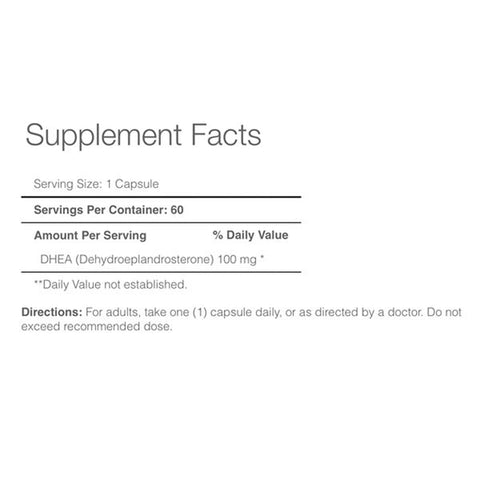 Puritan's Pride DHEA 100mg, 60 Ct - Vitamins House