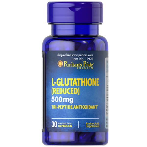 Puritan's Pride L-Glutathione (Reduced) 500mg, 30Ct - Vitamins House