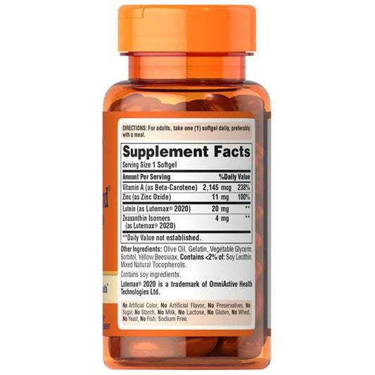 Puritan's Pride Lutein Vision Guard With Lutemax 2020 - Vitamins House