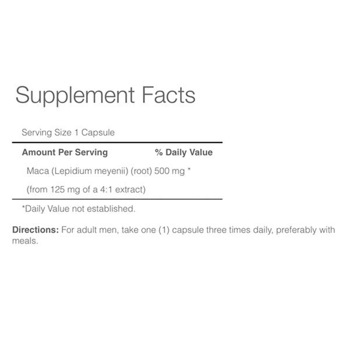 Puritan's Pride Maca 500mg, 60 Ct - Vitamins House