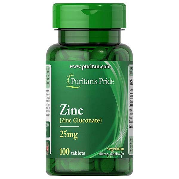 Puritan's Pride Zinc 25mg 100Ct - Vitamins House