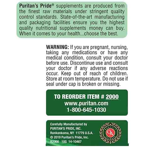 Puritan's Pride Zinc 25mg 100Ct - Vitamins House