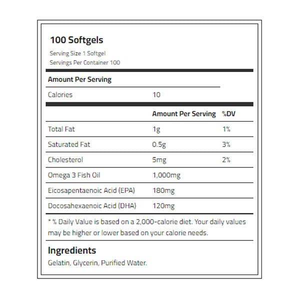 Rule 1 Fish Oil Omega-3s, 100 Softgels - Vitamins House