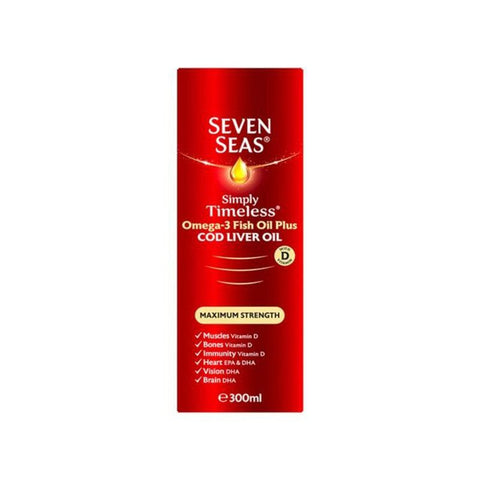 Seven Seas Simply Timeless Maximum Strength Cod Liver Oil - 300ml - Vitamins House