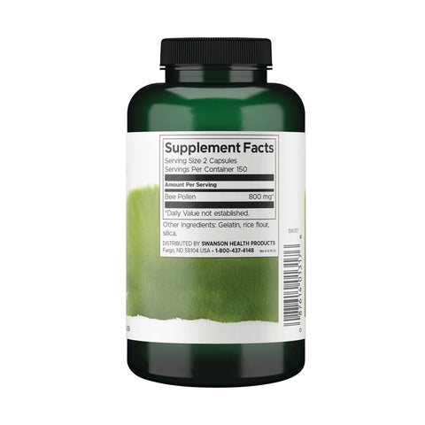 Swanson Bee Pollen 400mg Supplement Facts Vitamins House