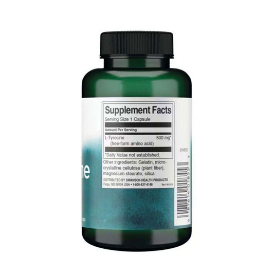 Swanson L-Tyrosine 500mg in Pakistan Supplement Facts