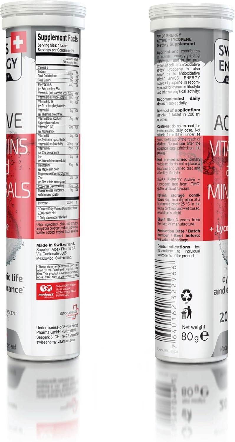 Swiss Energy Active Vitamins and Minerals 20 Ct - Vitamins House