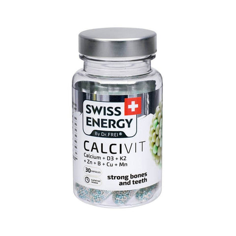 Swiss Energy Calcivit (Calcium + D3 + K2), 30 Ct - Vitamins House