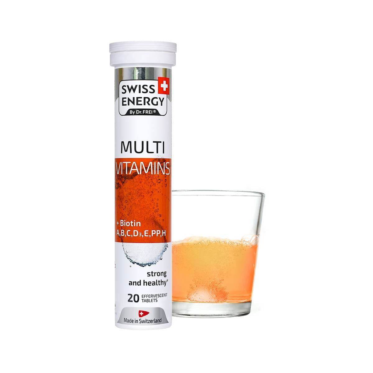 Swiss Energy Multivitamins + Biotin Effervescent Tablets, 20 Ct - Vitamins House