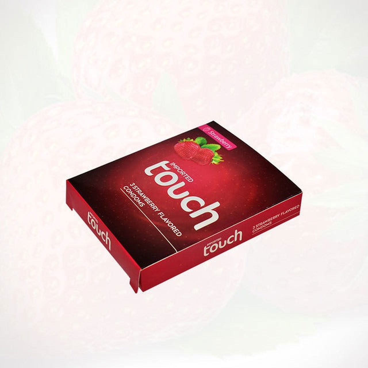 Touch Strawberry Flavor 3 Condoms - Vitamins House