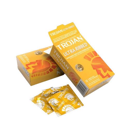 Trojan Ultra Ribbed-Condoms - Vitamins House