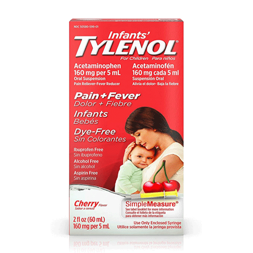 Tylenol Infants' for Pain + Fever Cherry Flavor, 60 ml