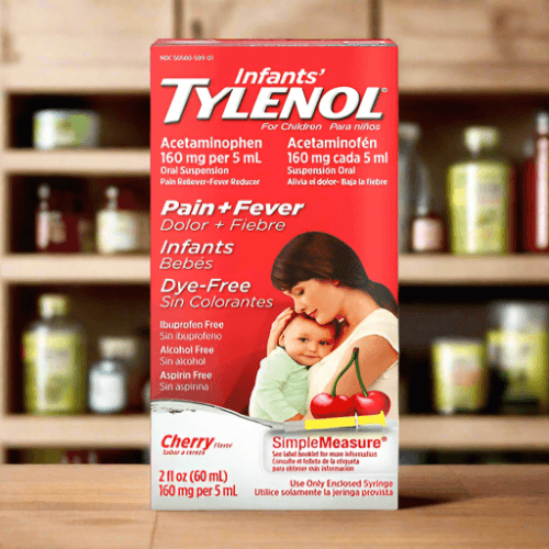 Tylenol Infants' for Pain + Fever Cherry Flavor, 60 ml - Vitamins House