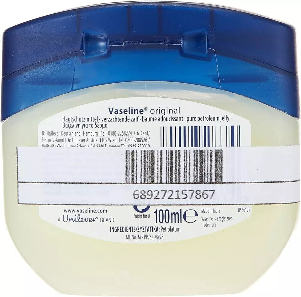 Vaseline Blueseal Petroleum Jelly Original, 100ml - Vitamins House