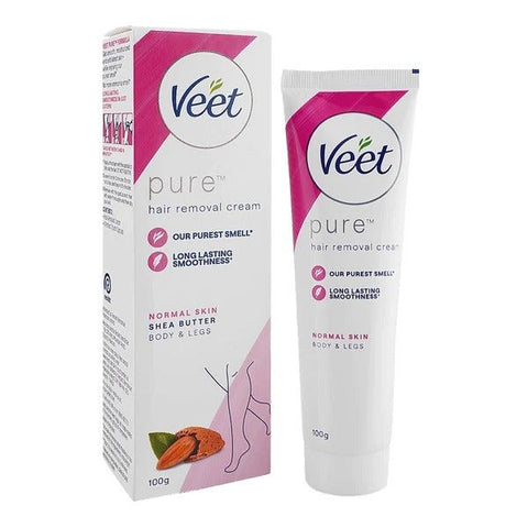 Veet Pure Hair Removal Cream with Shea Butter for Normal Skin, 100g - Vitamins House
