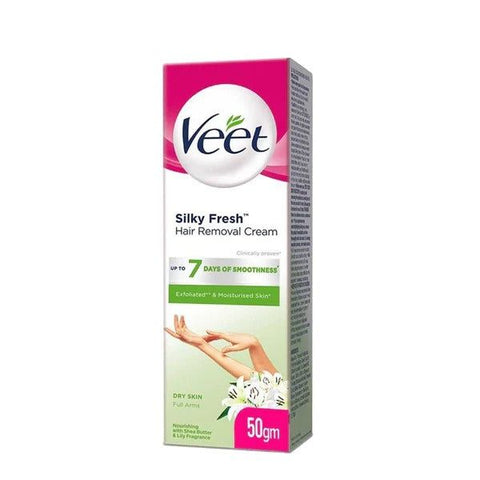 Veet Silky Fresh Hair Removal Cream for Dry Skin, 50g - Vitamins House
