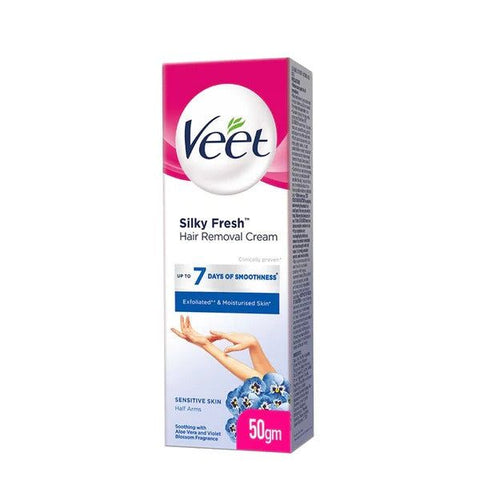 Veet Silky Fresh Hair Removal Cream for Sensitive Skin, 50g - Vitamins House