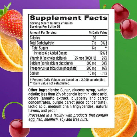 VitaFusion Calcium with Vitamin D3 100 CT - Vitamins House