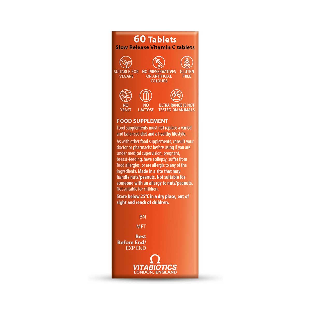 Vitabiotics Ultra Vitamin C 500mg 60 Tablets Food Supplement