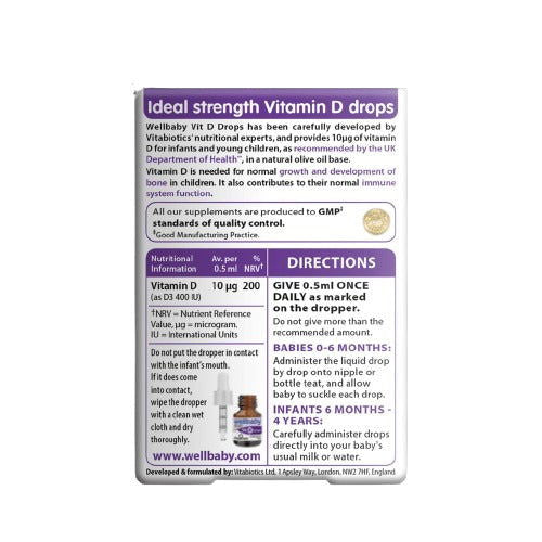 Vitabiotics Wellbaby Vitamin D Drops - Vitamins House