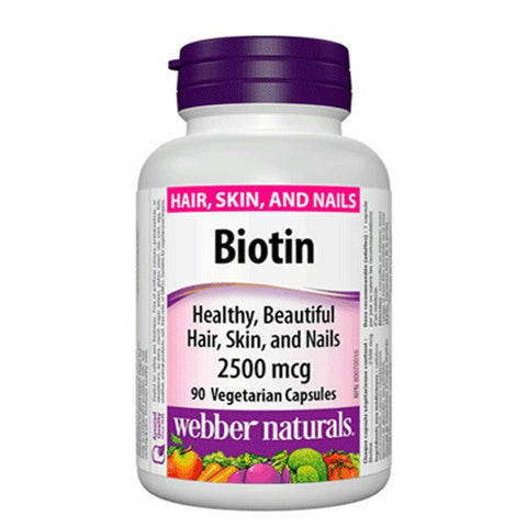 Webber Naturals Biotin 2500 mcg, 90 Ct - Vitamins House