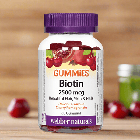 Webber Naturals Biotin Gummies 2500 mcg, 60 Ct - Vitamins House